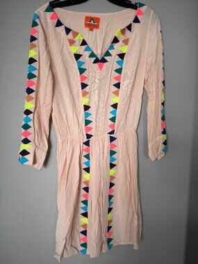 Pia Pauro Embroidered Boho Mini Dress